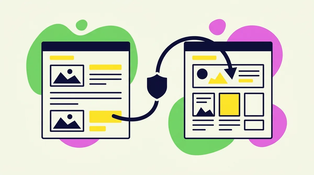 Diagram sederhana satu website menautkan website lain sebagai sinyal kepercayaan