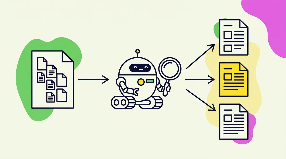 Diagram alur robot perayap membaca daftar URL di sitemap lalu mengunjungi tiap halaman